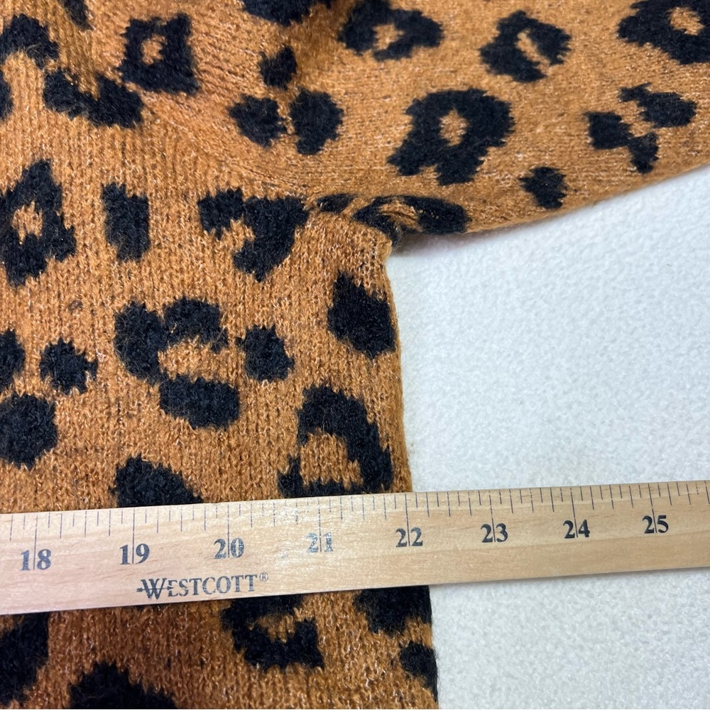 Old Navy Camel and Black Leopard Crewneck Sweater - Picture 5 of 6